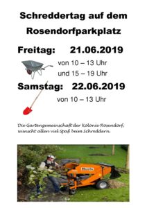Schreddertag 2019 @ Parkplatz Rosendorf