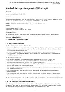 bundeskleingartengesetz Vereinigte Steintormasch e.V.